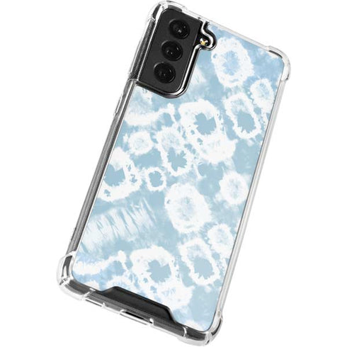 Blue Tie Dye Galaxy S21 FE Clear Case